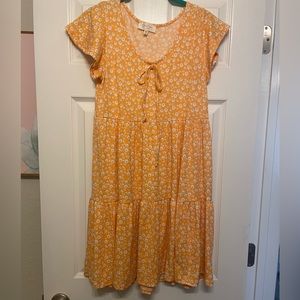 Jessica Simpson flutter sleeve floral dress